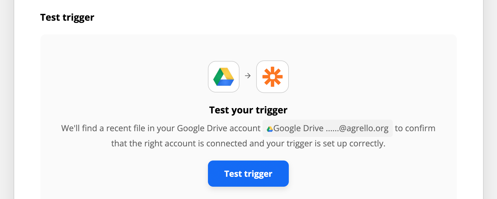 drive zapier test