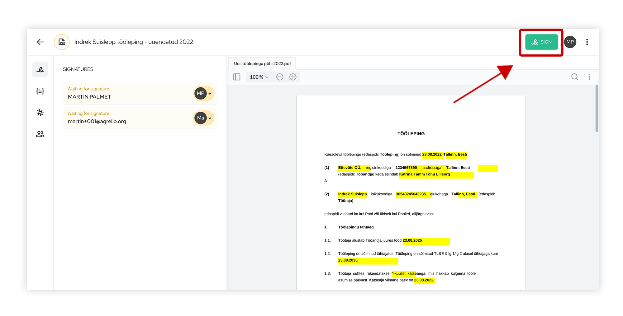 Töölepingu allkirjastamiseks saad valida mitme viisi vahel.