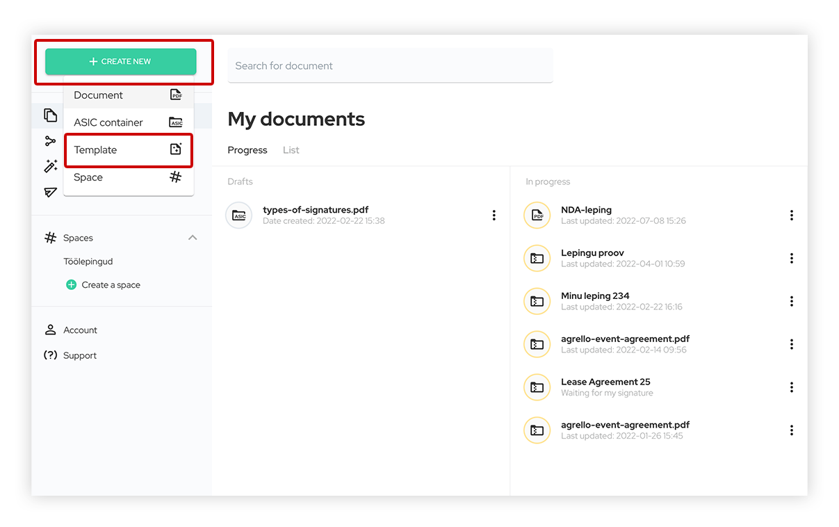 Üleslaetud töölepingu põhja leiad alati kerge vaevaga ja kiiresti oma lepingupõhjade alt.
