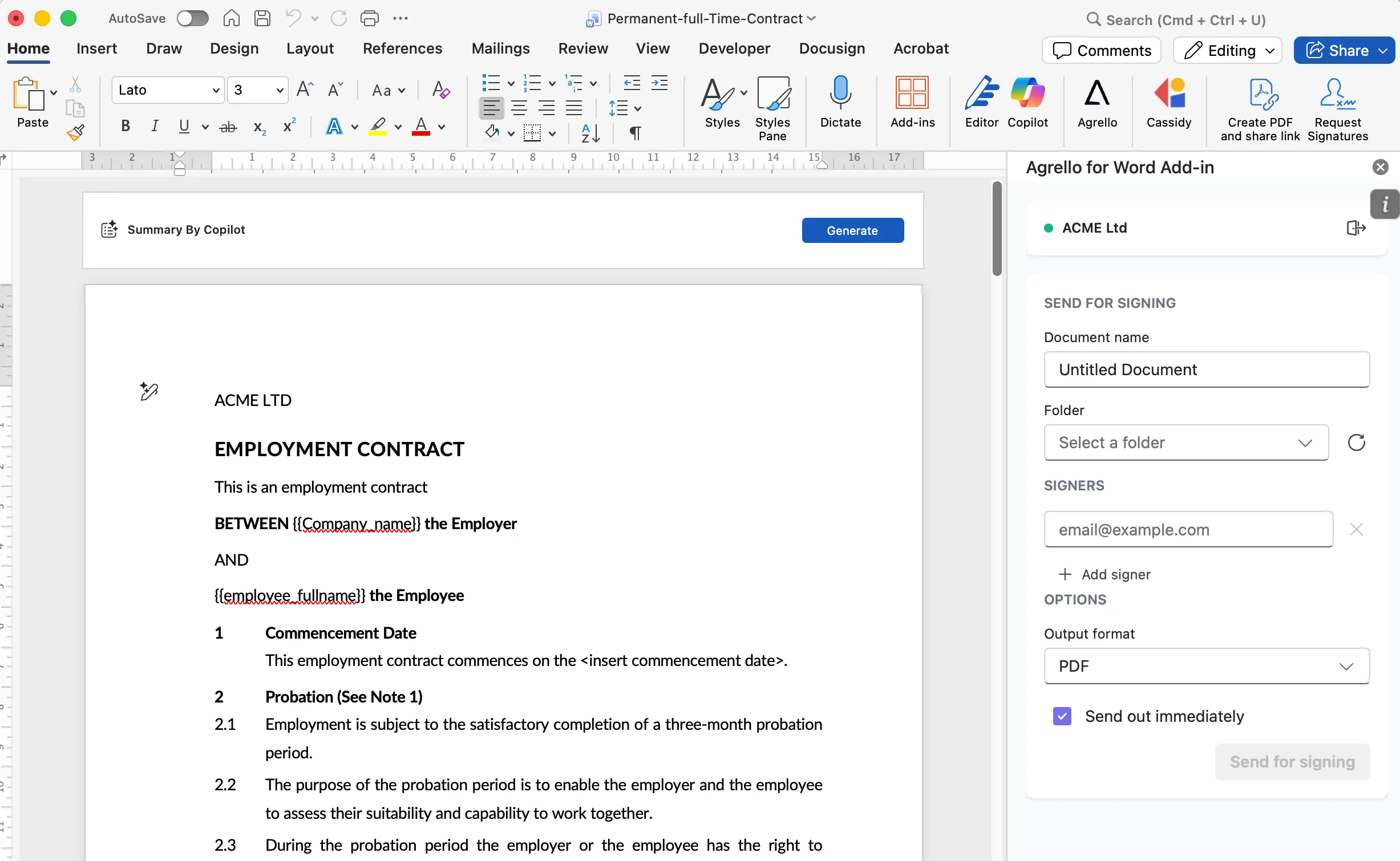 Статус підключення з назвою робочого простору
